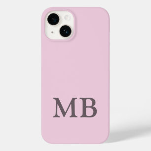 Estojo de telefone rosa claro de luxo com nome per