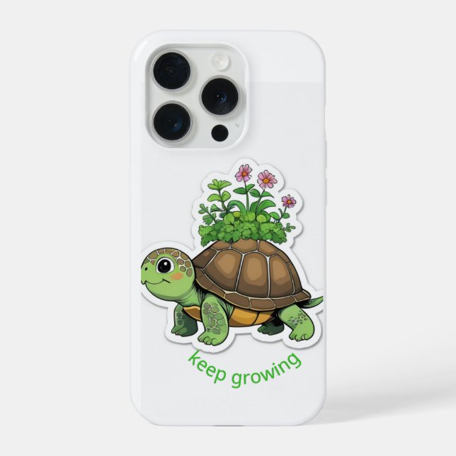 Estojo de telefone Tartaruga bebê fofa carregando  (Verso)