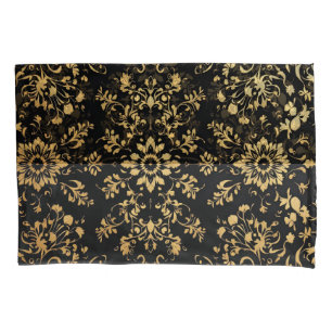 Estojo de travesseiro estilo luxuoso padrão preto