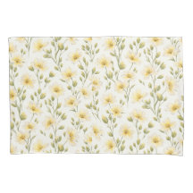 Estojo de Travesseiro Floral Pintado à Mão