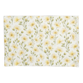 Estojo de Travesseiro Floral Pintado à Mão