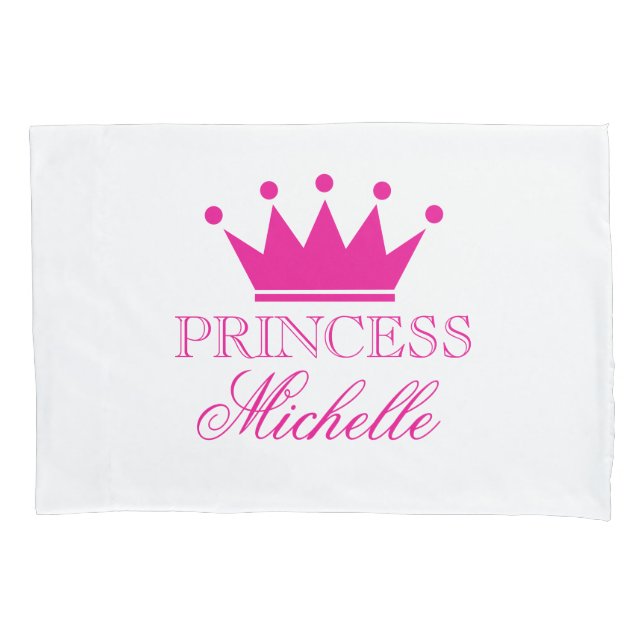 Estojo de travesseiro personalizado coroa de princ (Frente)