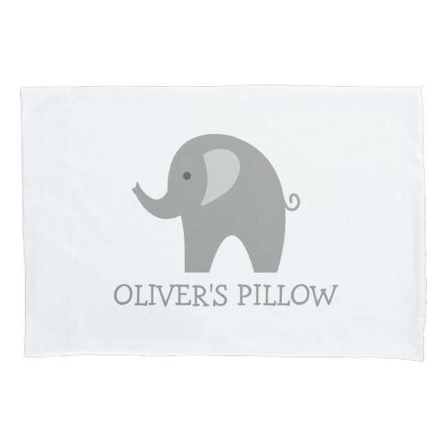 Estojo de travesseiro personalizado de elefante ci (Frente)