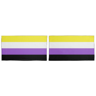 Estojo de Travesseiro Rei Bandeira Não Binária