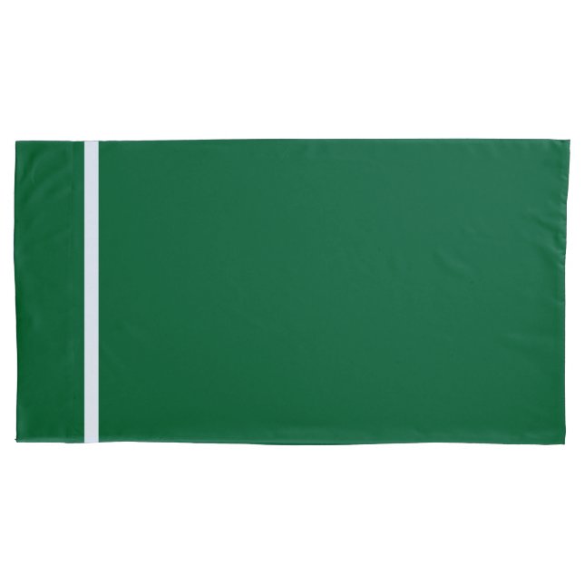 Estojo de Travesseiro Verde Floresta + Corte Branc (Frente-Esquerda)