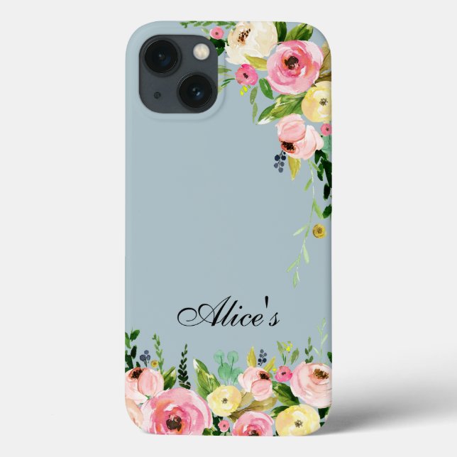 Estojo floral para celular/iPad (Verso)