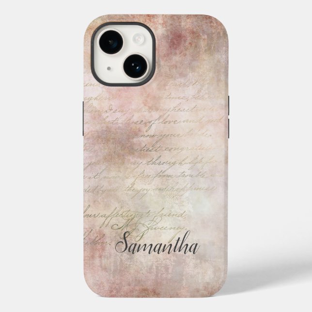 Estojo Monogram Shabby Chic Rosa Vintage Case-Mate (Verso)