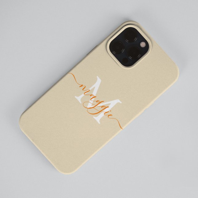 Estojo Monograma Script Pastel Case-Mate iPhone 14 (Criador carregado)