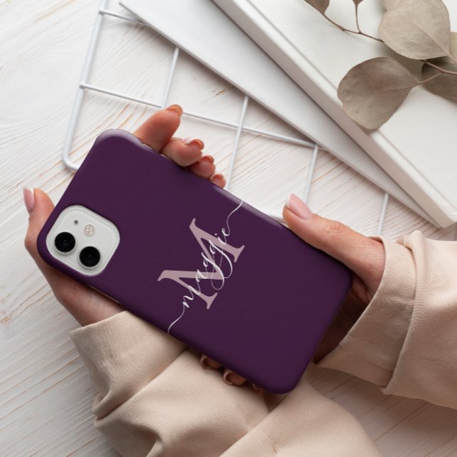 Estojo Monograma Script Pastel Case-Mate iPhone 14 (Criador carregado)