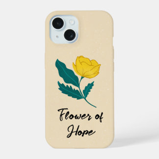 Estojo motivacional de flor amarela e folhas verde