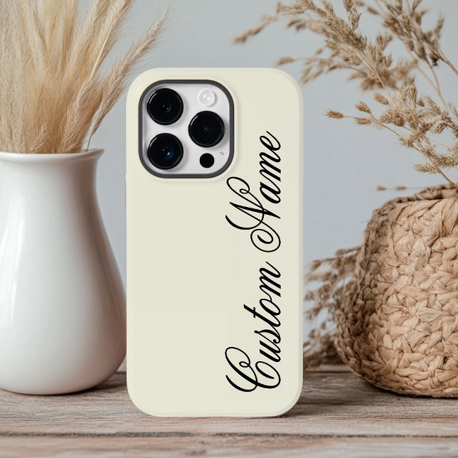 Estojo para Celular de Damas de Honra, Presente Pe (custom light yellow phone case for women, minimalist phone case for student or teacher or girl,)