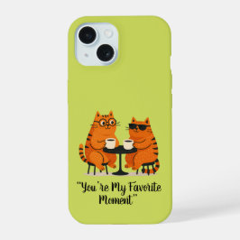 Estojo para Celular de Gatos em Encontro de Café