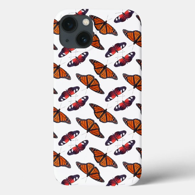 Estojo para iPad Autumn Frenzy Butterfly (Branco) (Verso)