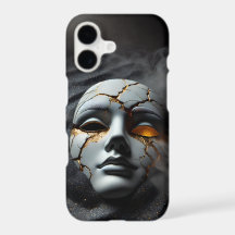 Estojo para iPhone 11 Máscara de Porcelana Quebrad