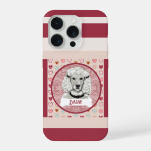 Estojo para iPhone 11 Pro Poodle + nome Valentine 