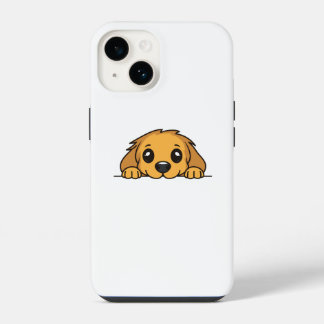 Estojo para iPhone 14 com Cachorrinho Golden Retri