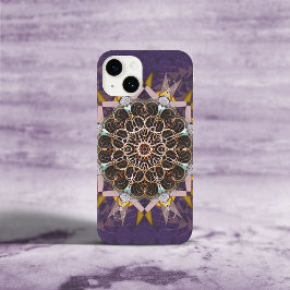 Estojo para iPhone 14 Purpura com Pilares Entrelaç