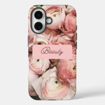 Estojo para iPhone 16 / iPad Rosa Romântico Peônia