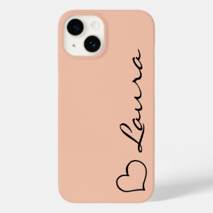 Estojo para iPhone com Nome Personalizado e Coraçã