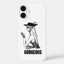 Estojo para iPhone de Menina da Moda Estética | Pr
