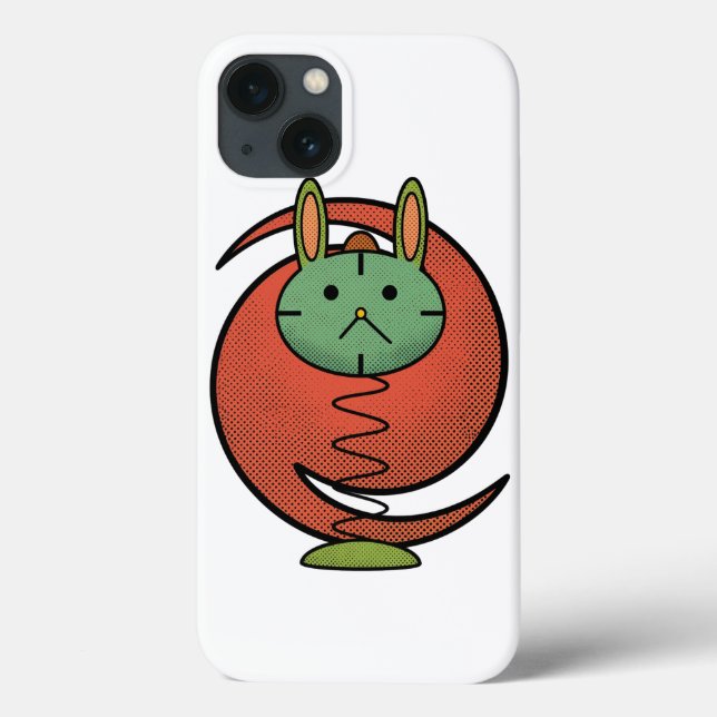 Estojo para iPhone / iPad Círculo Laranja Gato Ver (Verso)