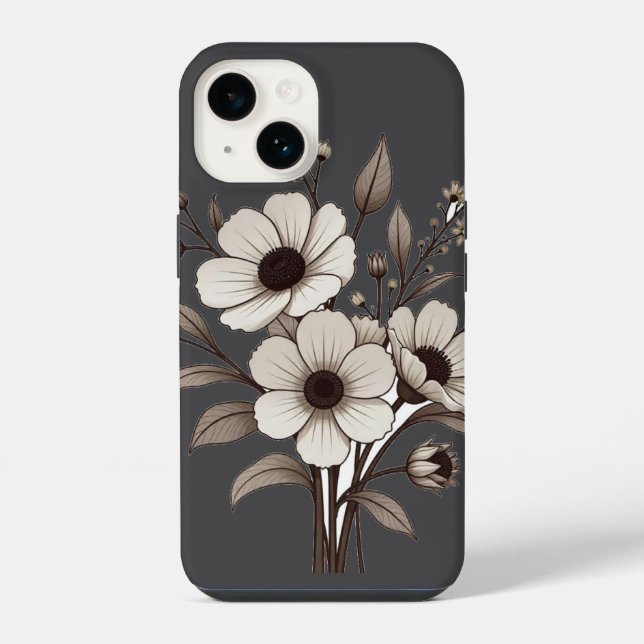 Estojo para iPhone / iPad de buquê de flores (Verso)
