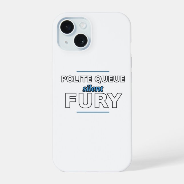 Estojo para telefone Polite Queue, Silent Fury (Verso)