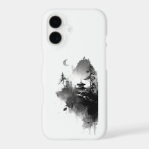 Estojo para Telemóvel com Paisagem Zen de Pagode e