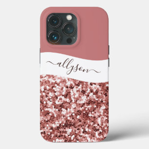 Estojo personalizado Glittery rose gold Case-Mate