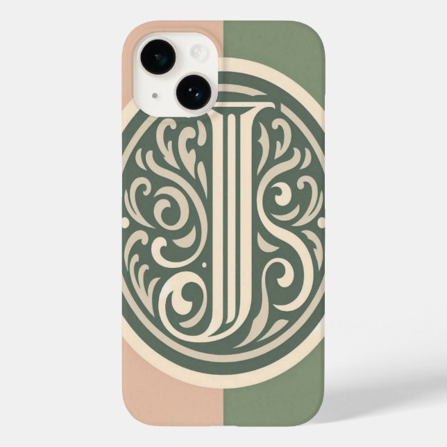Estojo personalizado para iPhone com a letra J – D (Verso)