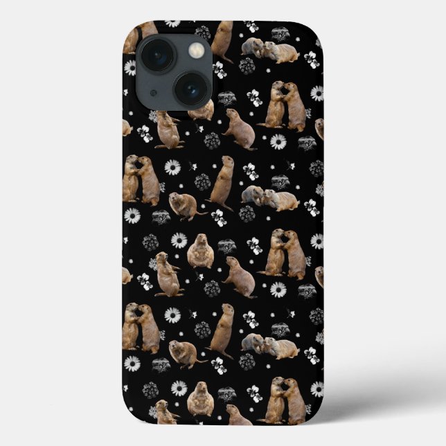 Estojo Prairie Dog Party para iPad Mini (Preto) (Verso)