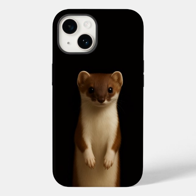 Estojo Preto 4 Luxe para iPhone 14, Doninha Elegan (Verso)