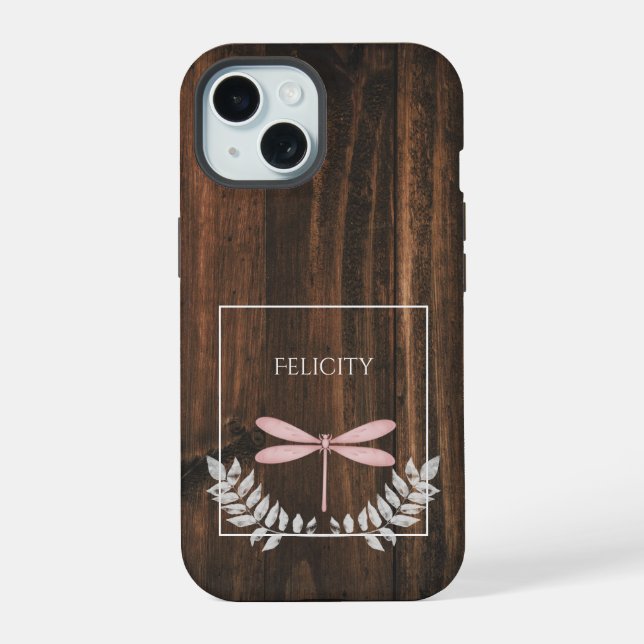 Estojo Rustic Pink Dragonfly Case-Mate para iPhone (Verso)