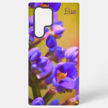 Estojo Samsung de Flor Roxa Personalizado