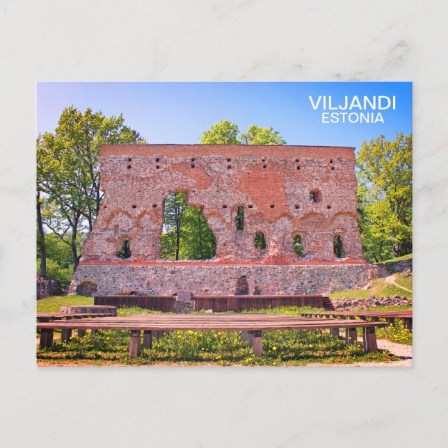 Estônia, cartão postal de Viljandi! (Frente)