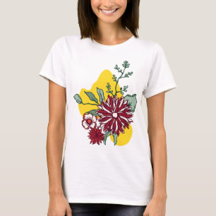 Estoque nas camisetas floreais femininas hoje