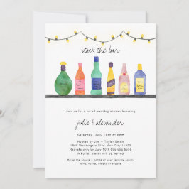 Estoque o convite para o chá de casamento do bar