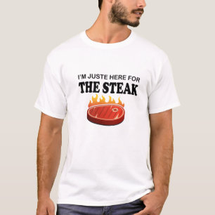 Estou aqui para a camiseta de bife de bife