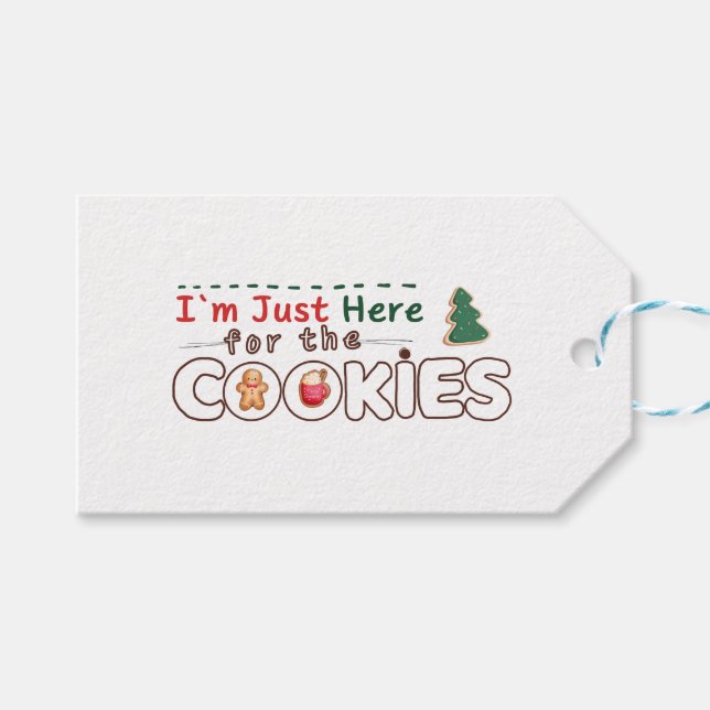 Estou aqui para a etiqueta do presente dos cookies (Frente (horizontal))