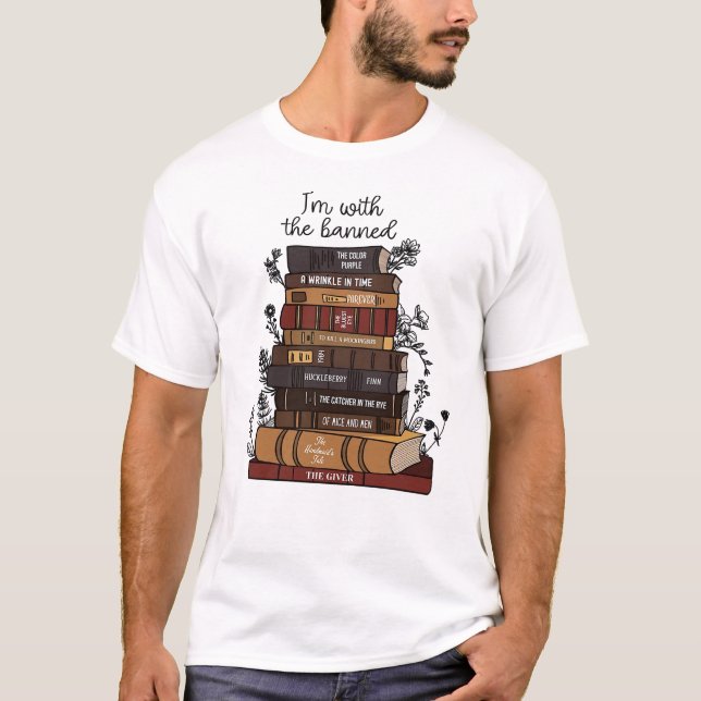 Estou com a camisa proibida, camisa de bookish (Frente)