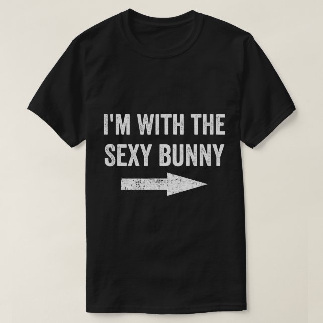 Estou com a camisa sexy Bunny (Frente do Design)