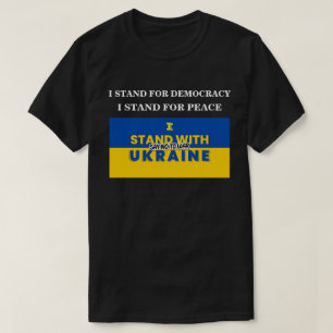ESTOU COM A UCRÂNIA DIZENDO NÃO À T-Shirt GUERR