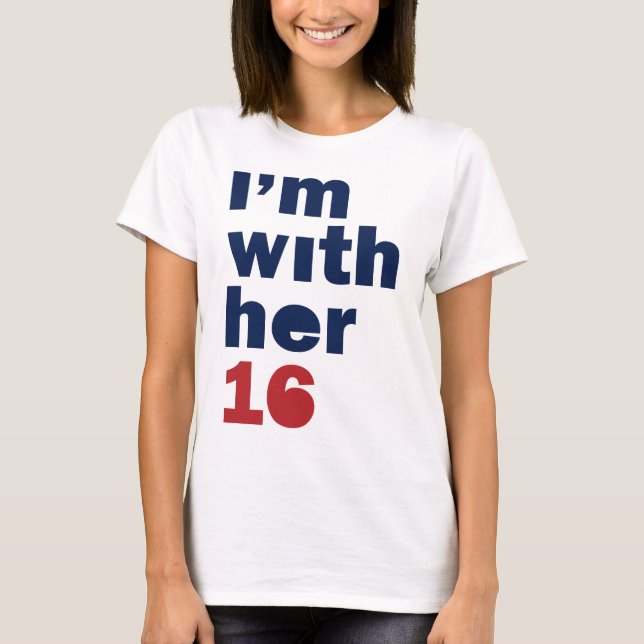 Estou com o Tanque dela - Hillary Womens Tank Top (Frente)