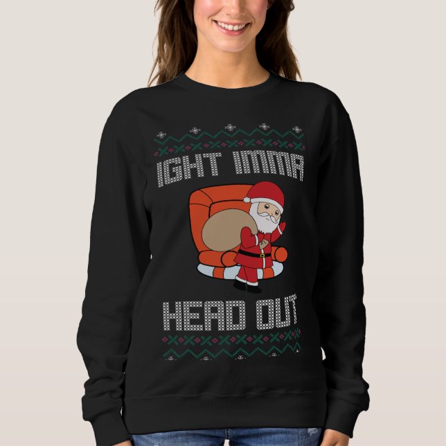 Estou com Scrooge Engraçado Suéter de Natal Feio D (Frente)
