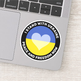 Estou de pé com o adesivo anti-guerra da Ucrânia