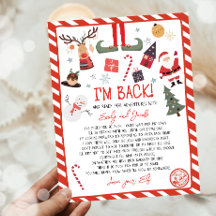 Estou de Volta Carta de Chegada do Elfo Natal Elfo