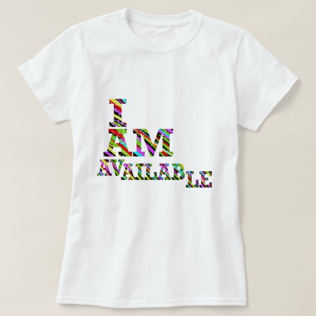 Estou disponível para camiseta (Frente do Design)
