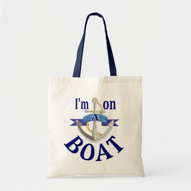 Estou em um Boat engraçado dizendo bolsa de compra (Frente)