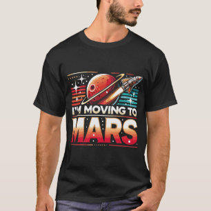 Estou me mudando para Marte Basic Dark T-Shirt