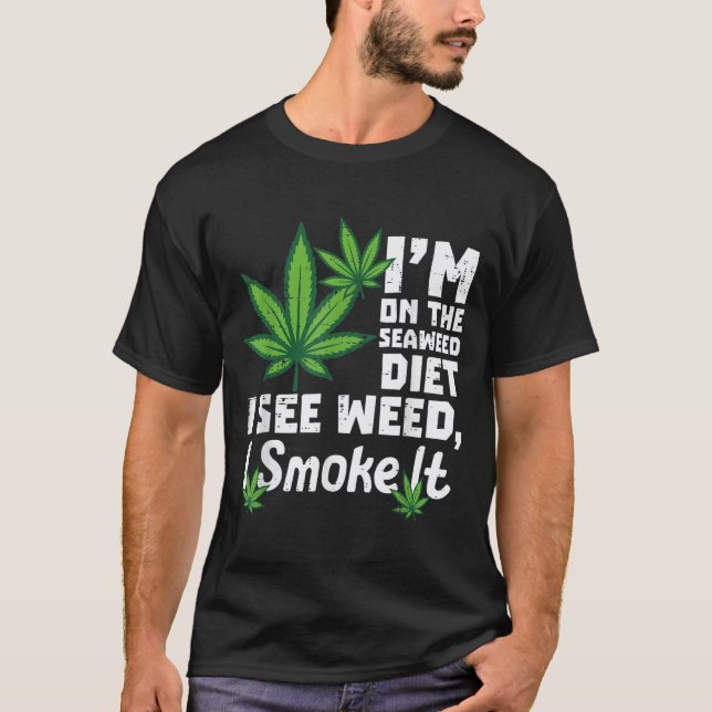 Estou Na Dieta De Algas Eu Vejo Camiseta Divertida (Frente)